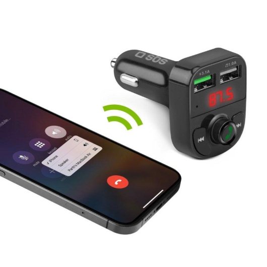 Chargeur de voiture SBS TECARFM2USB Charge rapide sans fil