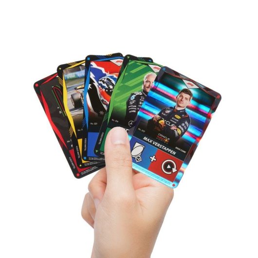 Juego de cartas Mattel UNO Elite Formula 1 edición especial con cartas exclusivas