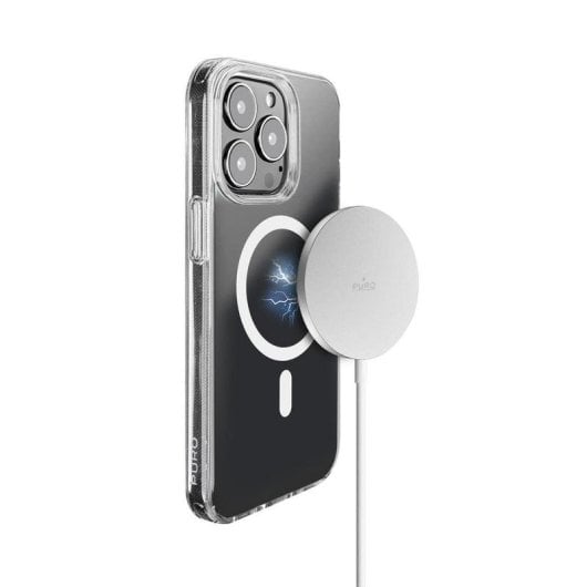 PURO magnetisches kabelloses Ladegeraet CUSBCMAG1WHI 15W USB-C iPhone