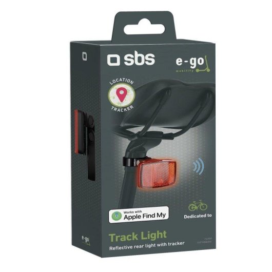 Catadióptrico Trasero Bicicleta SBS TEFINDBIKE Apple Find My Rojo