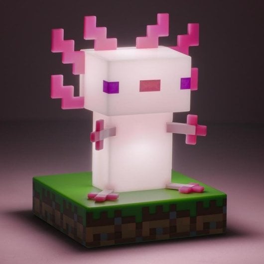Luminaria noturna Paladone Axolotl Rosa Branco Quente