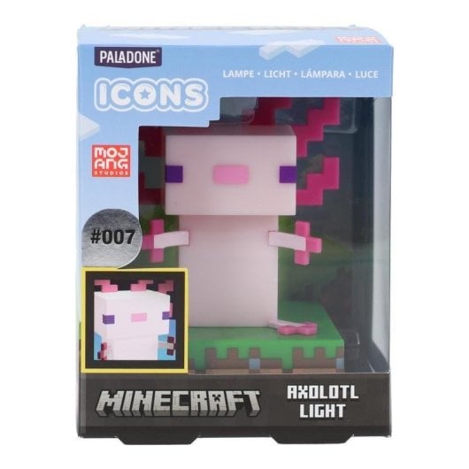 Luminaria noturna Paladone Axolotl Rosa Branco Quente