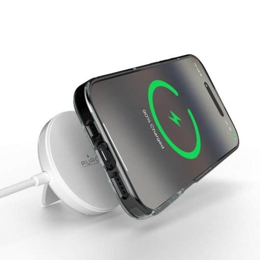 Chargeur sans fil PURO Mag3 Blanc compatible MagSafe Qi2