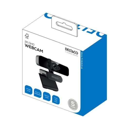 Camera Web Deltaco W-200 Quad HD 1440p