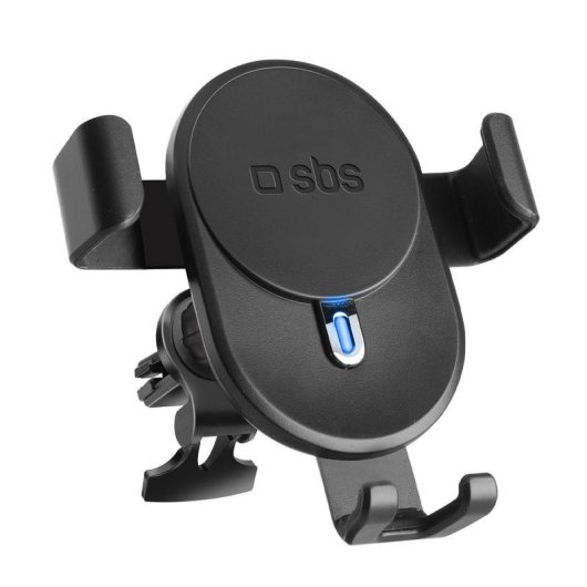 Soporte para móvil SBS TESUPWIR10CLIPSTG carga inalámbrica coche plegable negro