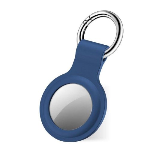 Funda SBS AirTag Bleu Silicone avec Porte-Clefs