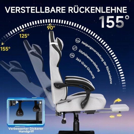 Sedia GTPLAYER Gaming Ergonomica con Supporto Lombare