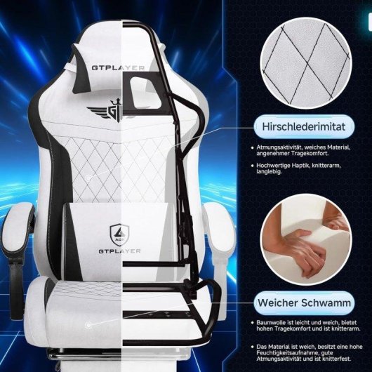 Sedia GTPLAYER Gaming Ergonomica con Supporto Lombare