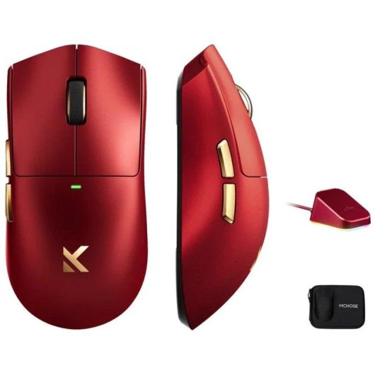 Ratón MCHOSE K7 Ultra Wireless Gaming 42000 DPI 8000Hz Rojo