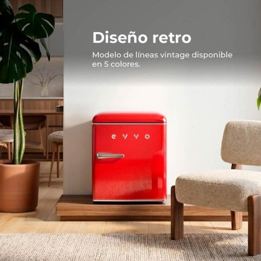 Frigorifero Mini Evvo F20 Retro Rosso Defrost 55cm 45L E