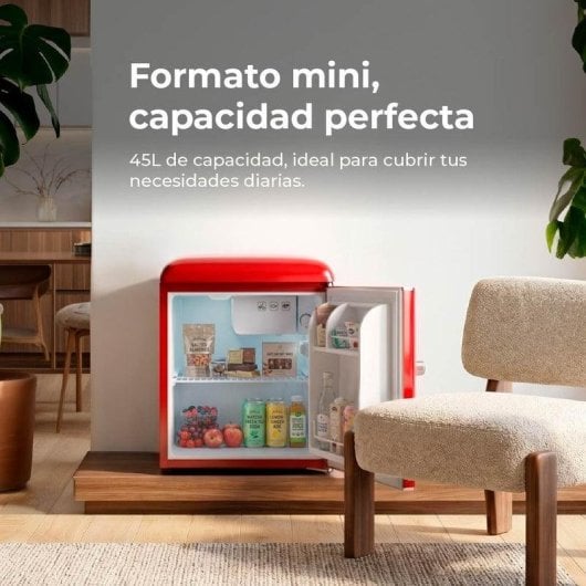 Frigorifero Mini Evvo F20 Retro Rosso Defrost 55cm 45L E