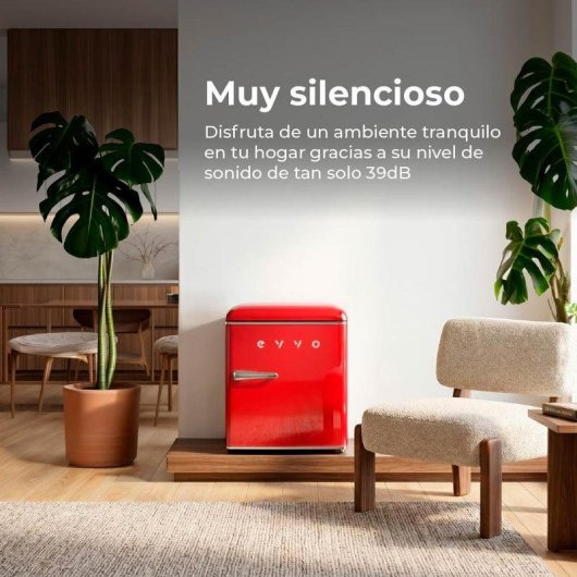 Frigorifero Mini Evvo F20 Retro Rosso Defrost 55cm 45L E