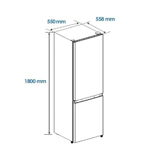 Frigorífico Combinado Aspes AC185501E Cíclico 180cm 269L E Branco