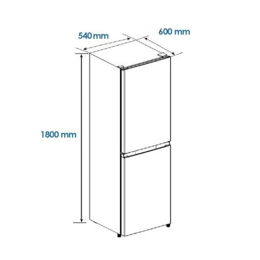 Frigorífico Combi Aspes AC185502ENF No Frost 180cm 253L E Blanco