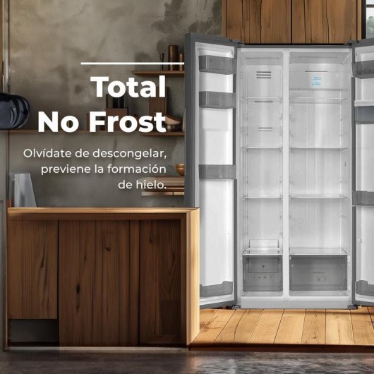 Frigorífico Americano Evvo Home EVVO F90X Aqua Total No Frost 177cm 559L D Dark Inox