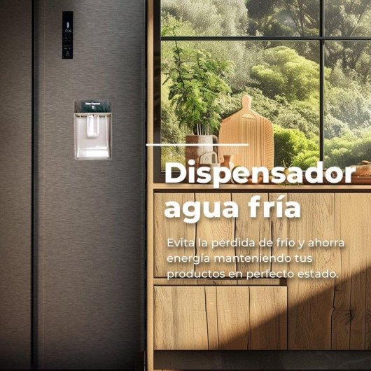 Frigorífico Americano Evvo Home EVVO F90X Aqua Total No Frost 177cm 559L D Dark Inox