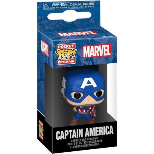 Porte-clefs Funko Pop Captain America Marvel Classiques