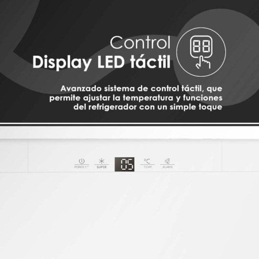 Frigorífico Una Puerta Aspes ARI82600EC No Frost 81,8cm 121L E Blanco Display LED táctil