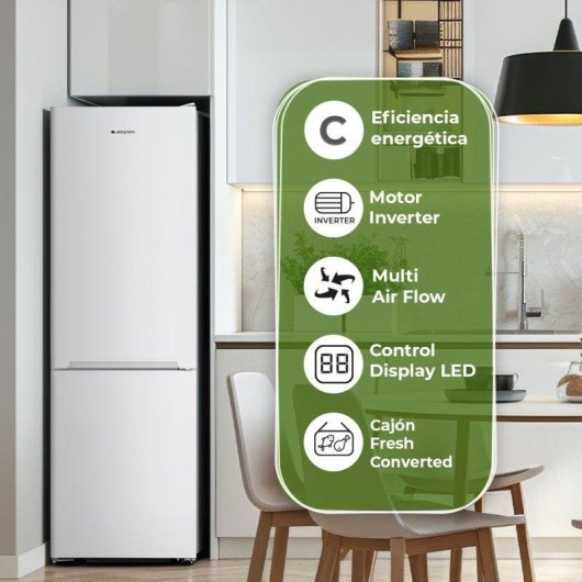 Frigorífico Combi Aspes AC185600CNFI No Frost 186cm 294L C Blanco