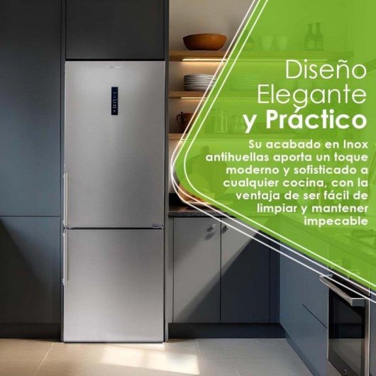Frigorífico Combi Aspes AC2700ENFIX No Frost 200cm 495L E Inox Display LED Táctil