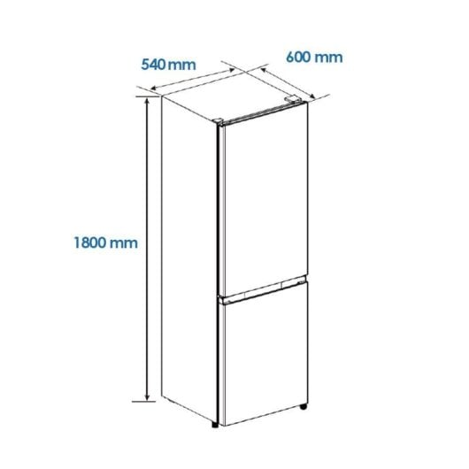 Frigorífico Combinado Aspes AC185502ENFX No Frost 180cm 253L E Inox