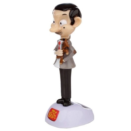 Figura Solar Mr. Bean Con Osito Teddy 15 Cms