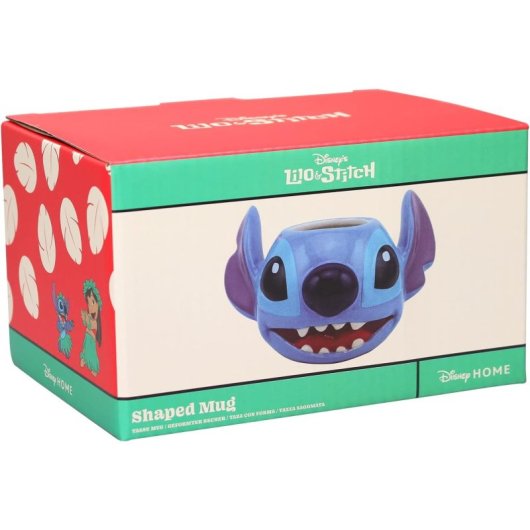 Taza 3d Cabeza Stitch Lilo & Stitch Disney Cerámica 325 Mls