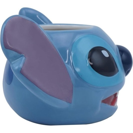 Taza 3d Cabeza Stitch Lilo & Stitch Disney Cerámica 325 Mls