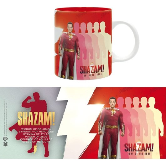 Taza Shazam Furia De Los Dioses Cerámica 320 Mls