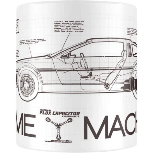 Taza Planos Delorean Regreso Al Futuro Back To The Future 300 Mls