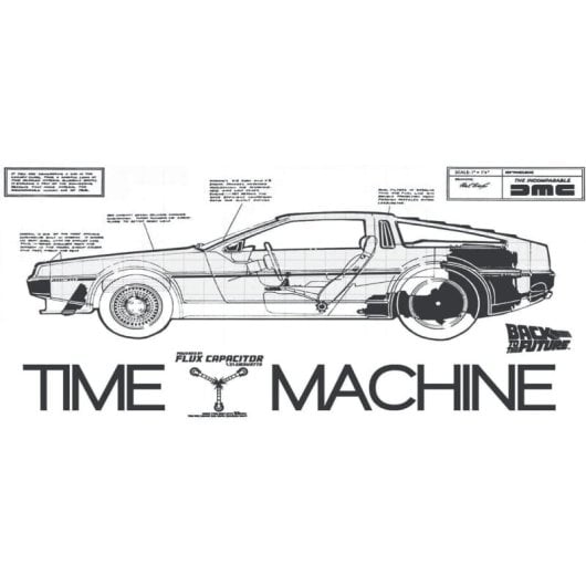 Taza Planos Delorean Regreso Al Futuro Back To The Future 300 Mls