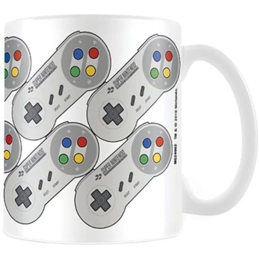 Taza Snes Controller Nintendo Cerámica 320 Mls