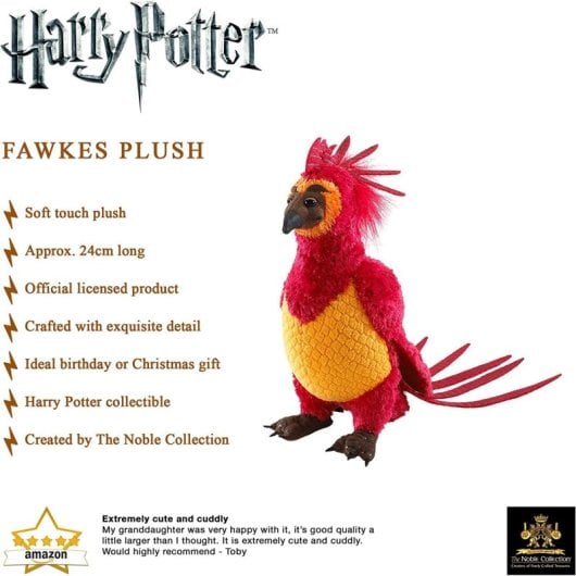 Peluche Fawkes Harry Potter 25 Cms