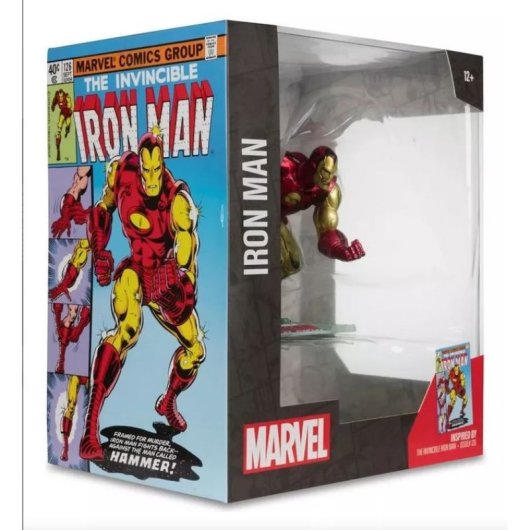 Figura Iron Man Clásico Marvel Estatua Diorama 18 Cms