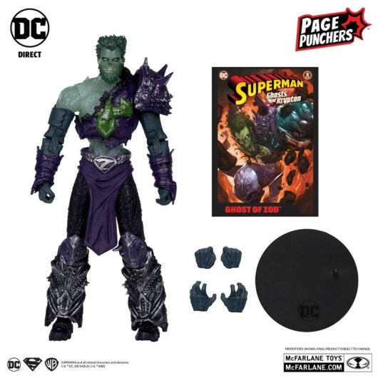 Figura Ghost Of Zod Con Cómic Dc Page Punchers Articulada 18 Cms