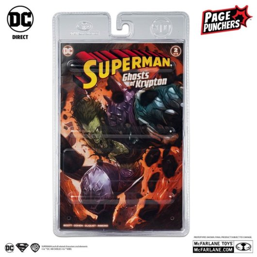 Figura Ghost Of Zod Con Cómic Dc Page Punchers Articulada 18 Cms