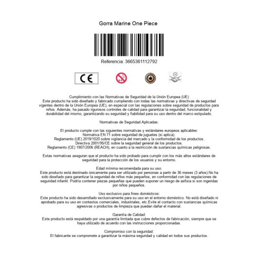 Gorra Marine One Piece