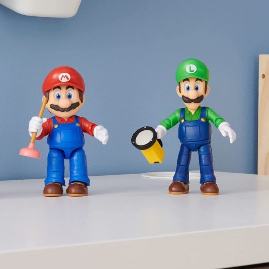 Figura Luigi Super Mario Bros La Película Articulada 13 Cms