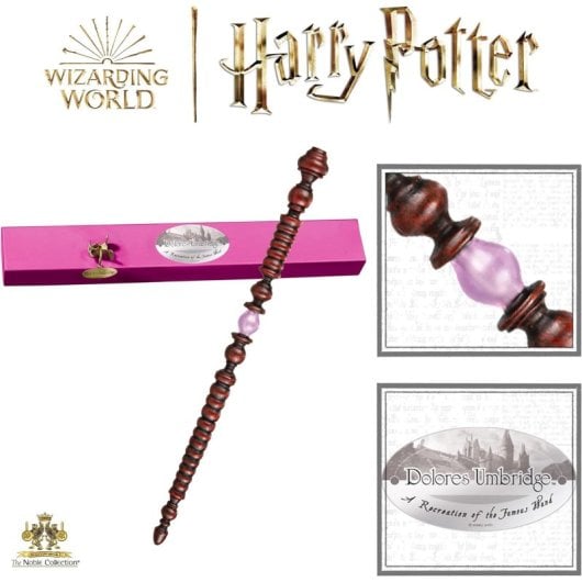 Varita Mágica De Dolores Umbridge En Caja Ollivander Harry Potter 27 Cms