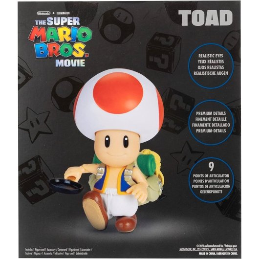 Figura Toad Super Mario Bros La Película Articulada 11 Cms
