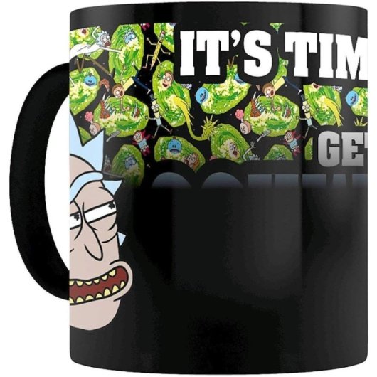Taza Térmica Cambia Con El Calor It's Time To Get Schwifty Rick & Morty Cerámica 320 Mls
