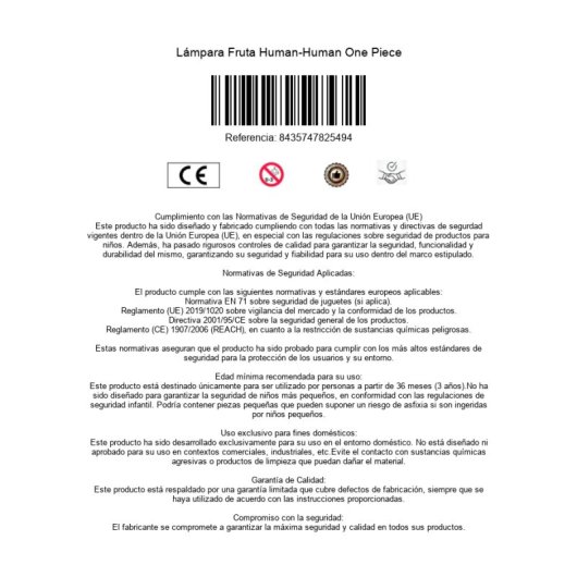 Lámpara Fruta Human-human One Piece