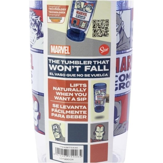 Vaso Antivuelco Superhéroes Clásicos Marvel Cómics 705 Mls