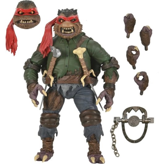 Figura Ultimate Raphael Wolf Man Tmnt Universal Monsters Articulada 20 Cms