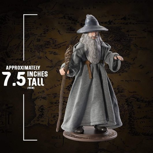 Figura Gandalf El Gris El Señor De Los Anillos Bendyfigs 19 Cms
