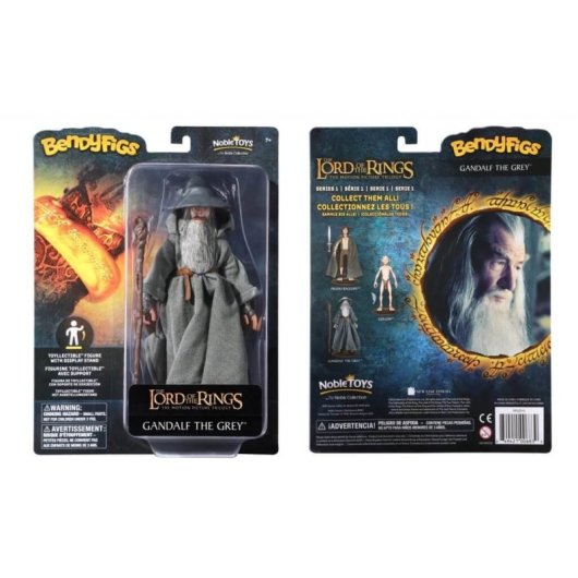 Figura Gandalf El Gris El Señor De Los Anillos Bendyfigs 19 Cms