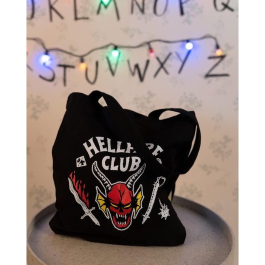 Bolsa Tote Bag Hellfire Club Stranger Things Algodón