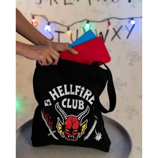 Bolsa Tote Bag Hellfire Club Stranger Things Algodón