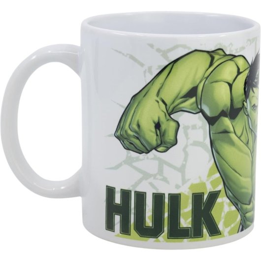 Taza La Fuerza Del Puño Hulk Los Vengadores Marvel Cerámica 320 Mls