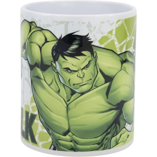 Taza La Fuerza Del Puño Hulk Los Vengadores Marvel Cerámica 320 Mls